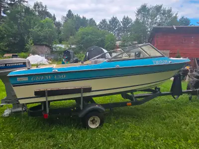Great boat! Runs great!! New battery, and comes with trailer and full tank of gas!! Has bill of sale...
