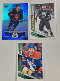 Connor McDavid hockey cards x3 