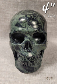 Crâne 4" de Jaspe Kambaba. Natural  Skullis Jasper Skull.