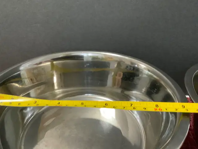 DOG BOWLS X2, L, 9INW X 4INH, STAINLESS STEEL, BONE APPITIT in Hobbies & Crafts in Kitchener / Waterloo - Image 4