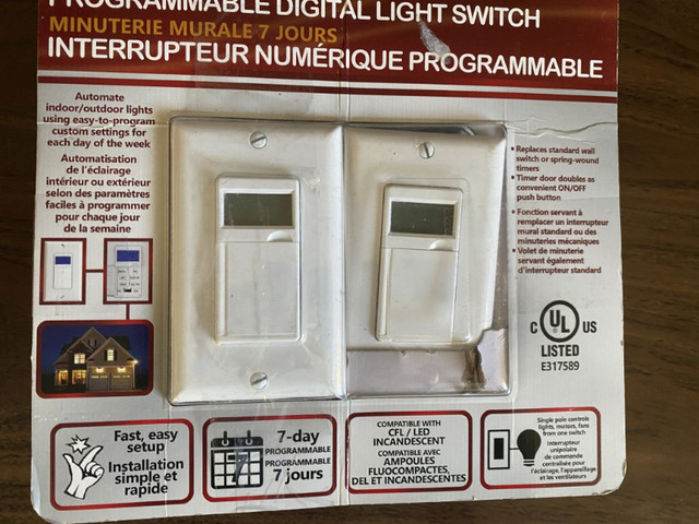 Two Programmable Light Switches in Electrical in Moncton - Image 2