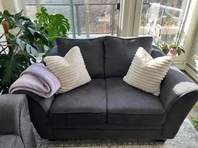 Dimensions Width: 64" (162.6 cm) Height: 38" (96.5 cm) Depth: 37" (94.0 cm) Cozy chenille covers the...