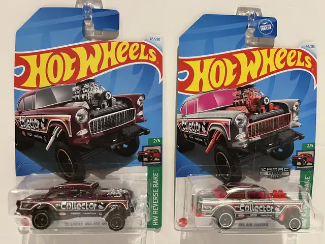 2 Hot Wheels Chevy Bel Air 2 car sets (4 cars total) incl. Zamac