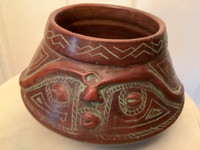 Vintage Aztec Pottery Bowl/Planter
