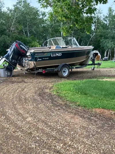 Lund 1800 fishermen 2016 115 HO evinrude very low hours 2008 9.9 Yamaha four stroke kicker with main...