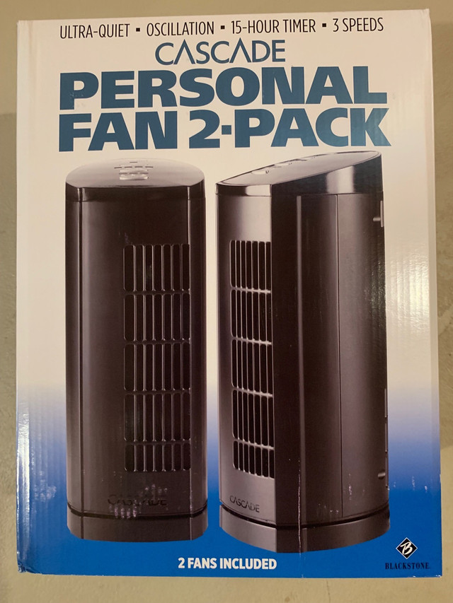 Cascade 2 Pack Personal Fan (New) in Indoor Lighting & Fans in St. Catharines