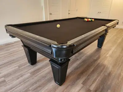 Upgrade your game room with a New 1” Slate Kent Billiard Table – where timeless design meets premium...