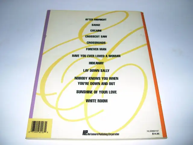 Eric Clapton - The Best Of (1990) Sheet Music62863257121666121