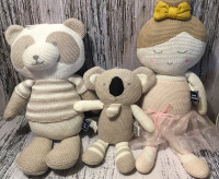 Living Textiles Emma Ballerina,Koko Koala & PattyPanda Plushes