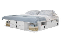 Queen Bed Frame with A Lot of Storage