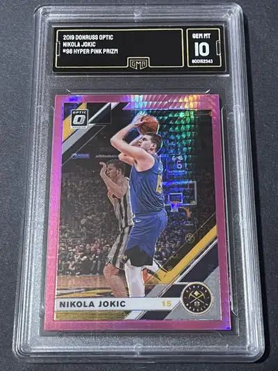 Nikola Jokic 2019 Panini Donruss Optic Hyper Pink Prizm #96. #15 for Denver Nuggets. Professionally...