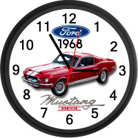 1968 Ford Mustang Shelby GT500 (Red) - Custom Wall Clock