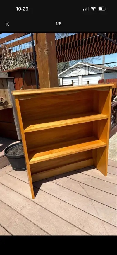 VINTAGE HANDMADE SOLID WOOD BOOKSHELF, View more