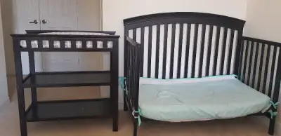 Convertible crib with Mattress and Change Table, View more