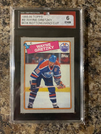 1988 Wayne Gretzky Topps KSA 6 Hand Cut Box Bottom Centered Nice