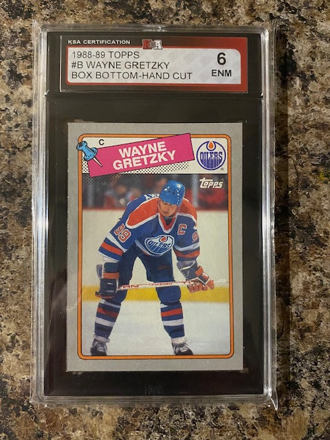 1988 Wayne Gretzky Topps KSA 6 Hand Cut Box Bottom Centered Nice in Arts & Collectibles in City of Toronto
