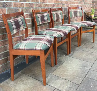 Teak Mid Century Dining Chairs MCM $425 takes all 4, View more