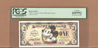 DISNEY DOLLAR D SERIES 2008 $1 MICKEY 50th Anniversary PCGS 66