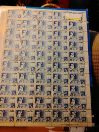 Canada Stamp #355 Inscription Sheet of 50 MNH Wheat and Oil
