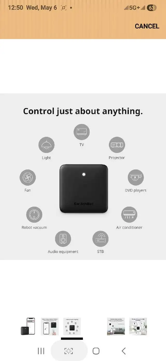 SwitchBot Hub Mini Smart Remote - IR Blaster, Link SwitchBot to 446508599125616642