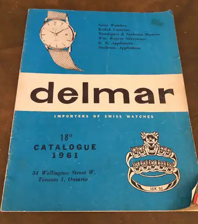 Delmar Importers of Swiss Watches, Toronto, 18th Catalogue, 1961, View more