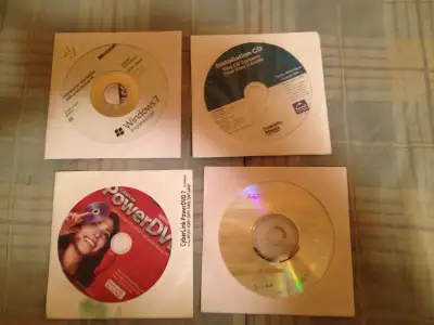 (l@@K>) PC WINDOWS 7 DISK,DRIVERS DISK + 2 MORE DISKS.., View more
