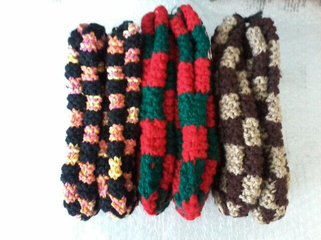 Pantoufles en laine tricot double/fait à la main #1/$13.00 pre + dans Loisirs et artisanat  à Ville de Montréal - Image 2