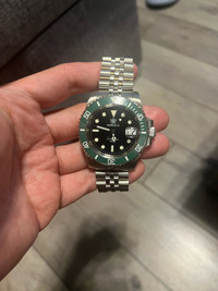 Steeldive Kermit submariner green automatic watch