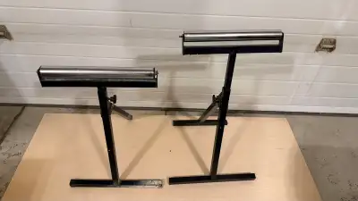 These sturdy Mastercraft roller stands are essential tools for supporting long boards or materials w...
