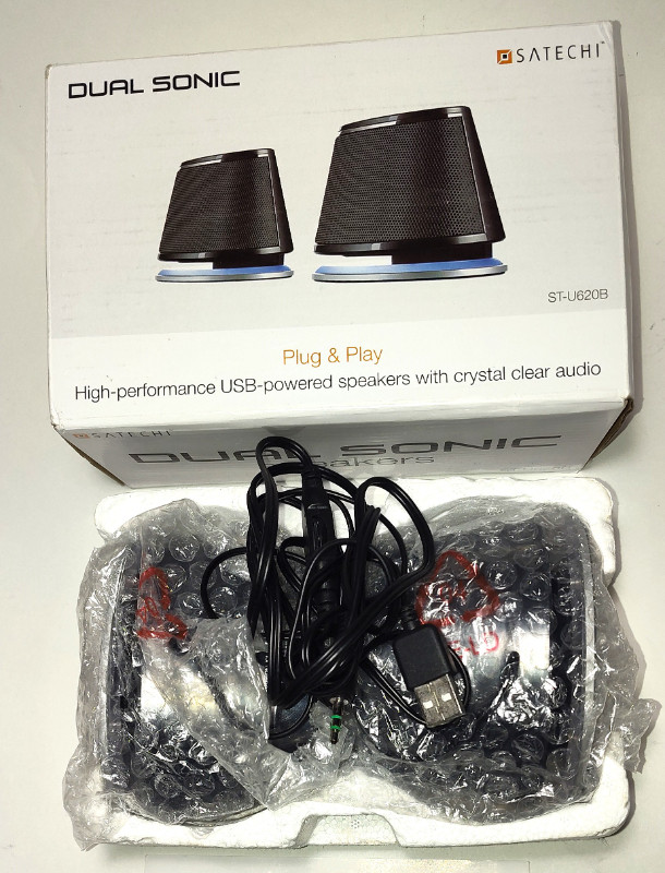 Satechi Dual Sonic USB Computer Speakers dans Haut-parleurs, écouteurs et micros  à Ville de Toronto - Image 4