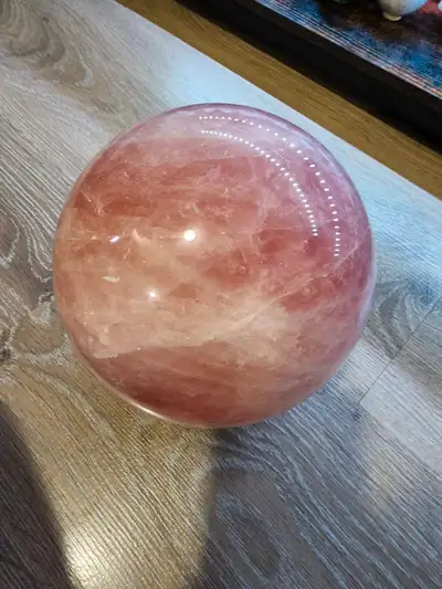 Madagascar rose quarts sphere!, View more