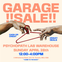 Garage Sale Sunday April 28 12-4