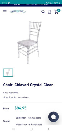 Chiavari Chairs for sale or trade 