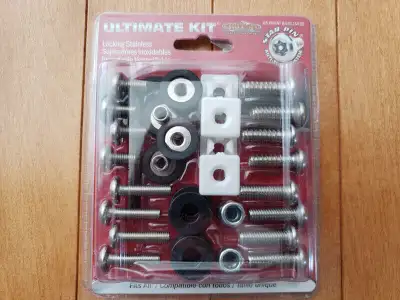 Anti-theft license plate bolts screws nuts. Ultimate kit. Star pin locking stainless. Fits any cars,...