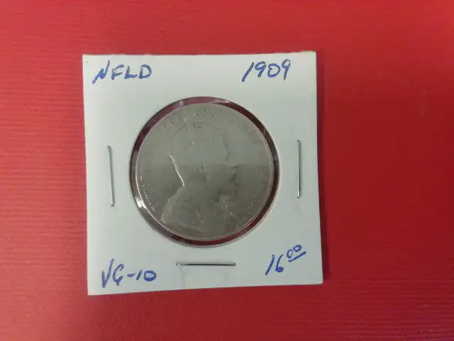 1909 Newfoundland Fifty Cents Coin in Arts & Collectibles in Mississauga / Peel Region - Image 2