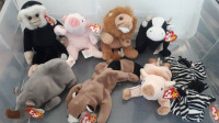 8 different Beanie Baby animals- some rare collectible