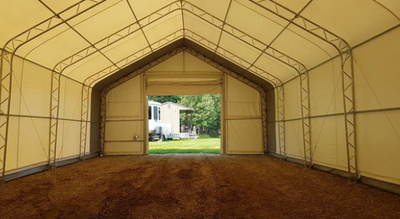 Double Truss Storage Shelter (W40’×L80’×H24’), View more