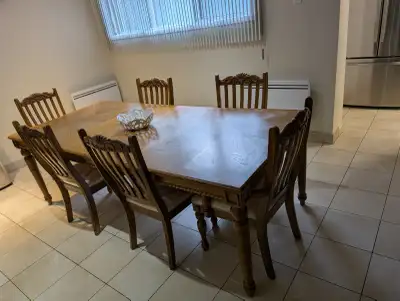 Table de cuisine en bois massif, View more