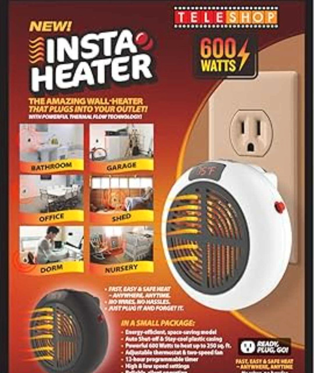 THE WALL OUTLET PORTABLE HEATER  in Other in Mississauga / Peel Region - Image 2