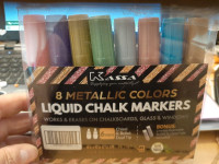 Liquid chalk markers. Pack of 8