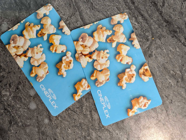 Cineplex gift cards ($25 each) in Other in Sudbury