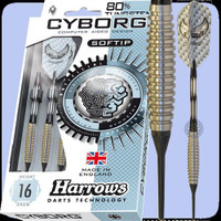 Harrows Cyborg ST Ringed 16g Soft/SteelTip Tungsten Darts $69.99