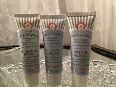 NEW First Aid Beauty Skin Care Set Cleanser & Creams, View more