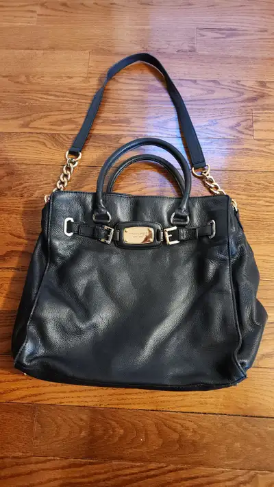 Michael Kors Black Leather Tote Bag, View more