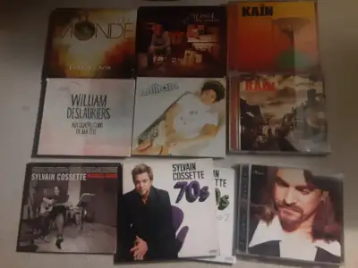 LOT DE DISQUES COMPACTS DE CHANTEURS QUEBECOIS, View more