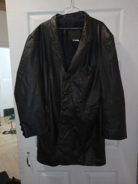 LEATHER JACKET MENS CASUAL 3/4 LENGTH REALLY NICE FOR SPRING.