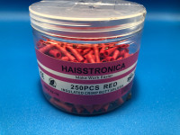 Haisstronica red insulated crimp butt splices awg 22