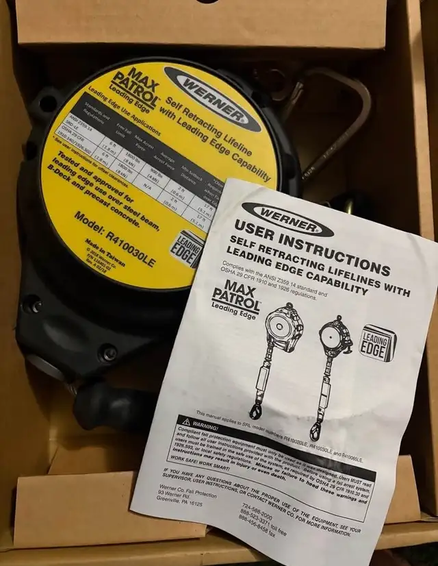 Werner Max Patrol 30ft Leading Edge Self-Retracting Lifeline