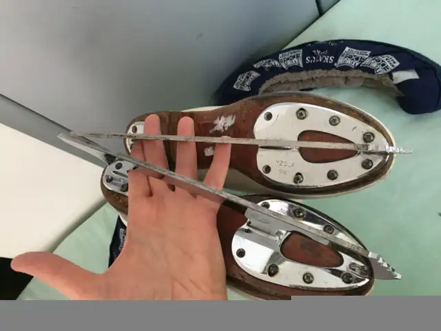 Ladies SP-Teri Pro Leather Figure Skates + Ace Blade - Size 6B in Skates & Blades in City of Toronto - Image 7