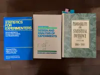 3 books on design of experiments and statistical inference